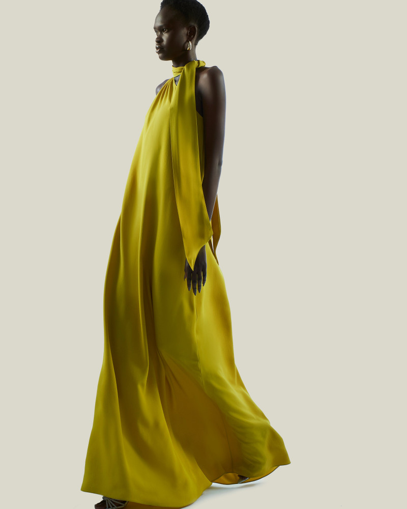 Astor Dress in Chartreuse 5