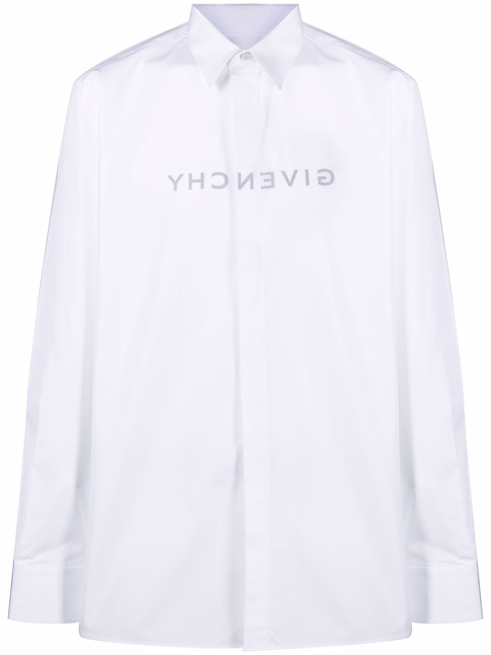 Reverse logo-print shirt - 1