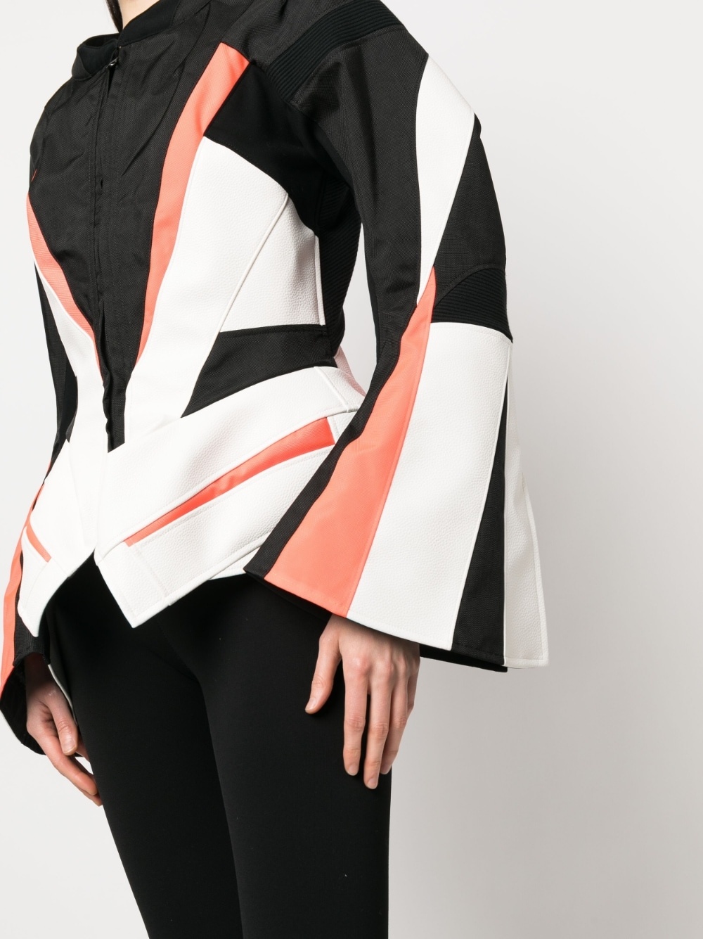 panelled zip-up jacket - 5
