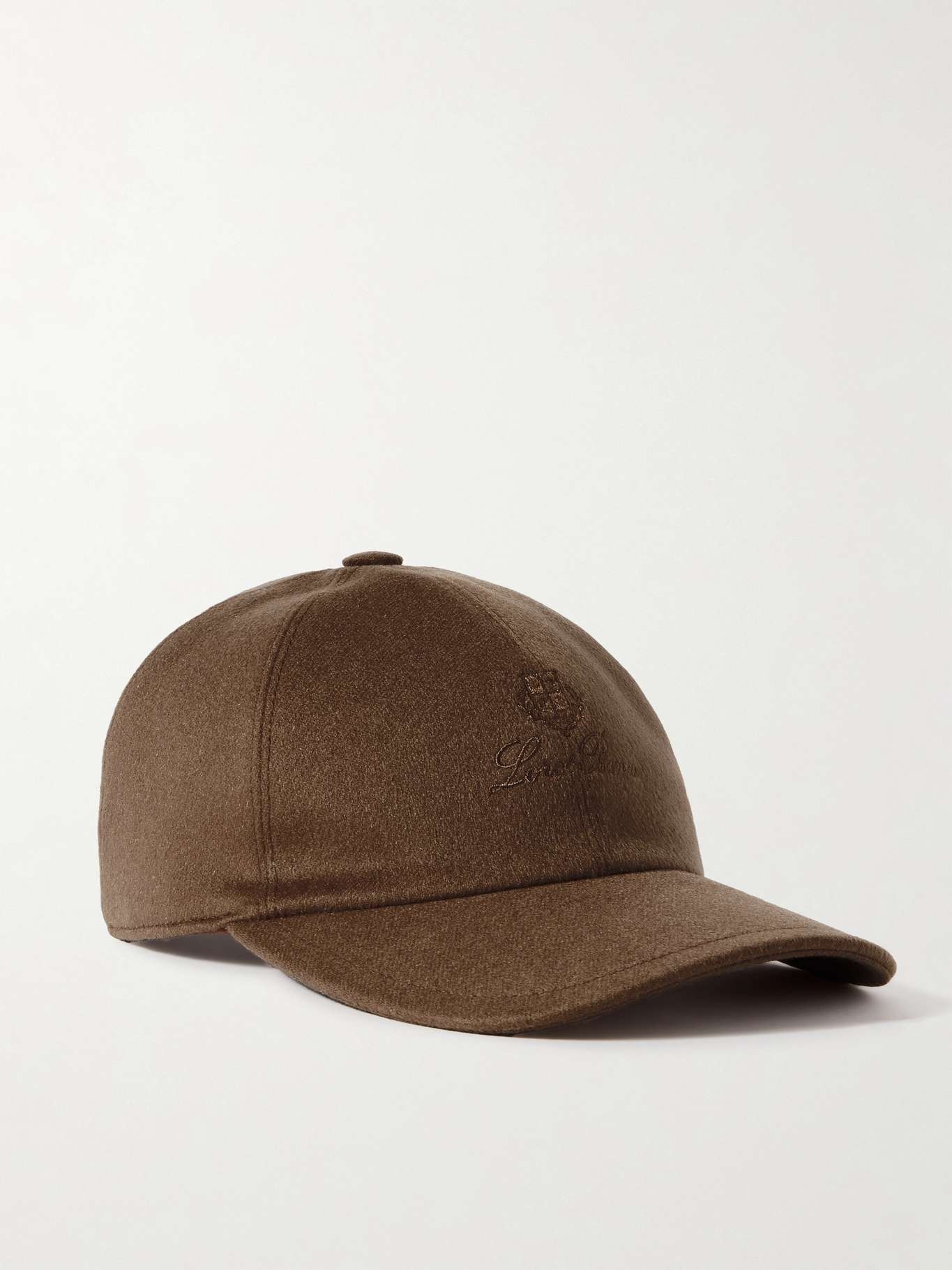Embroidered cashmere-felt baseball cap - 1
