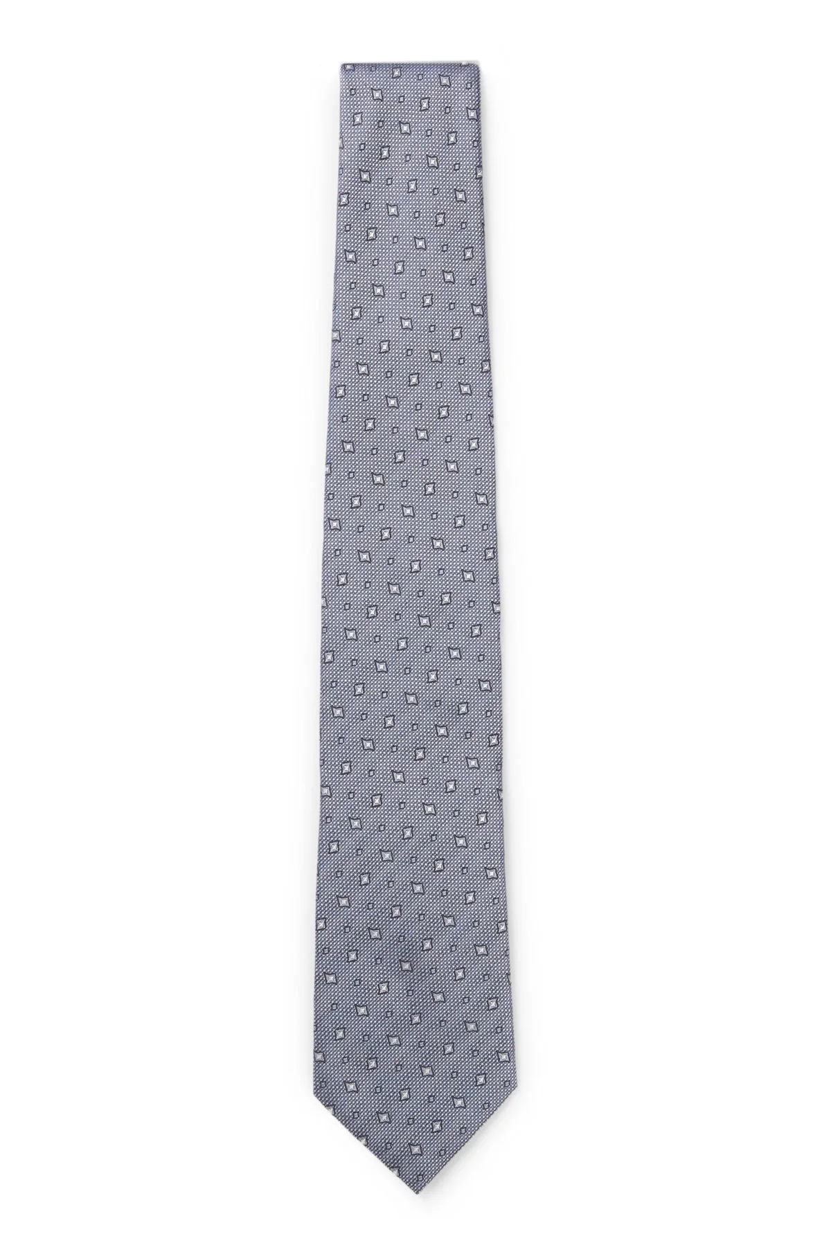 BOSS ONE PATTERNED SILK-JACQUARD TIE - 1