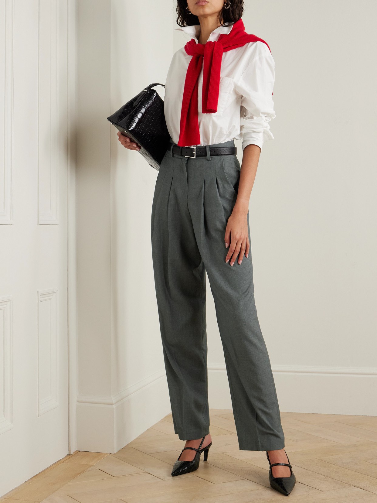 Gelso Pleated Tencel-blend Straight-leg Pants - 2