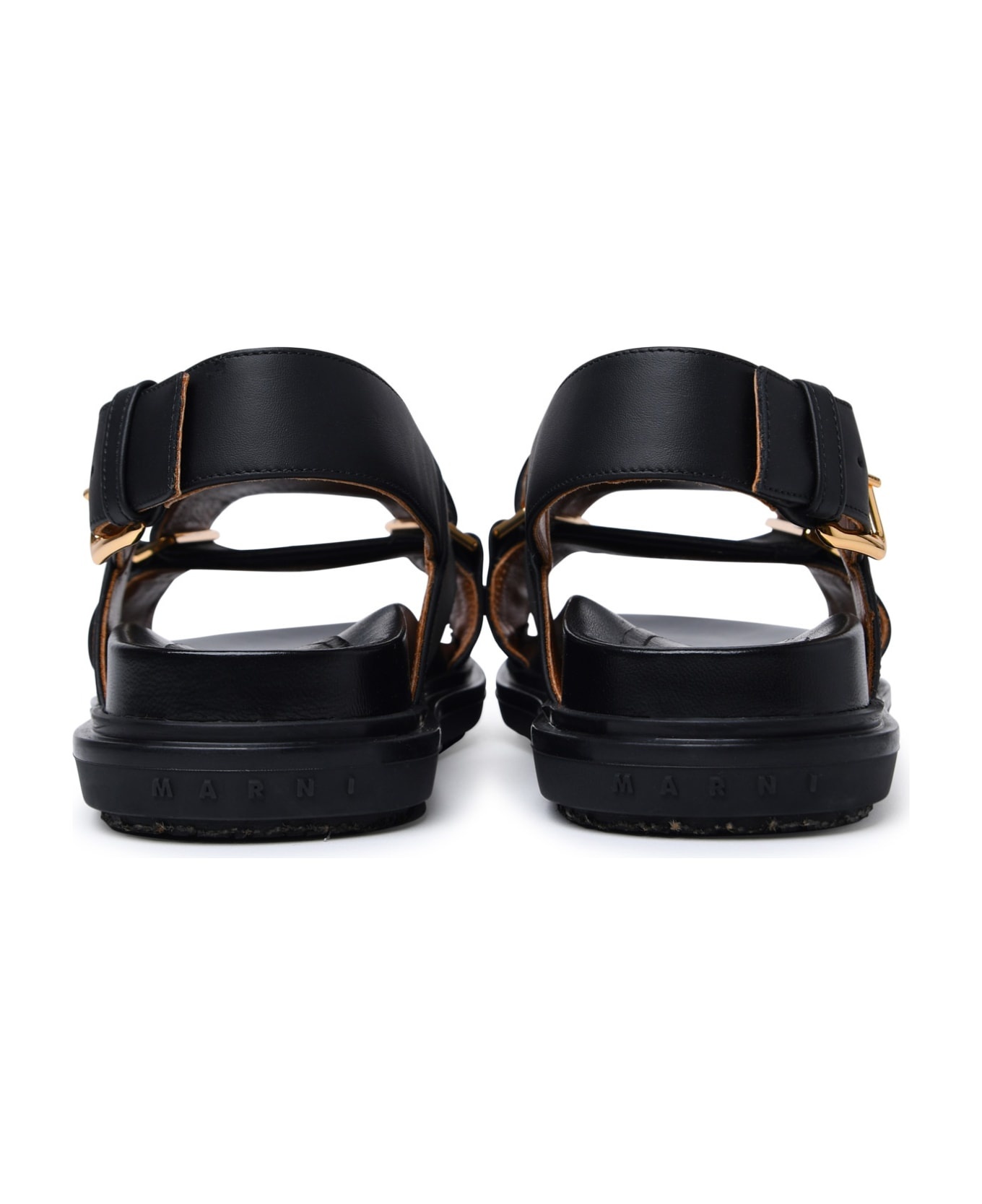 'fussbett' Black Calf Leather Sandals - 4