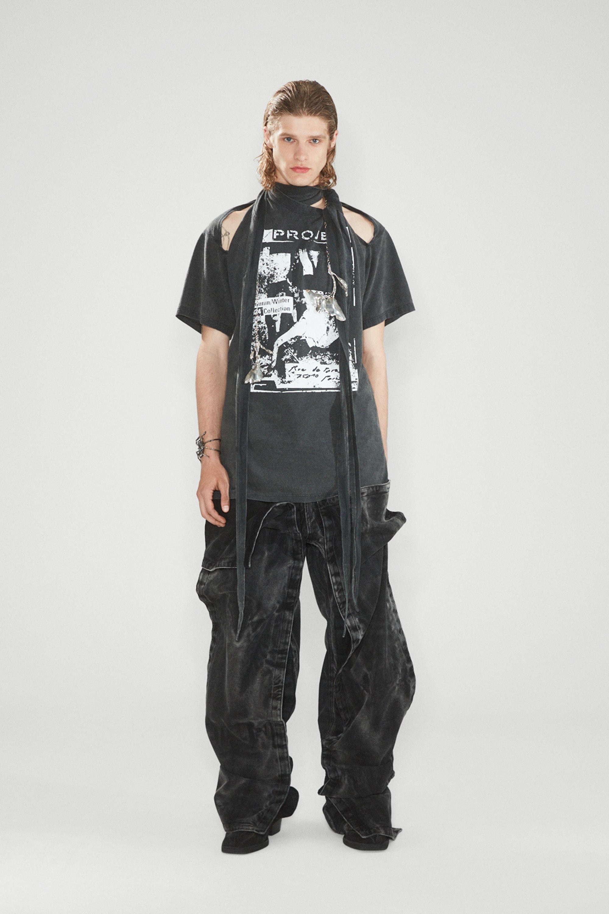Multiscarf Rock Band Print Dress - 2