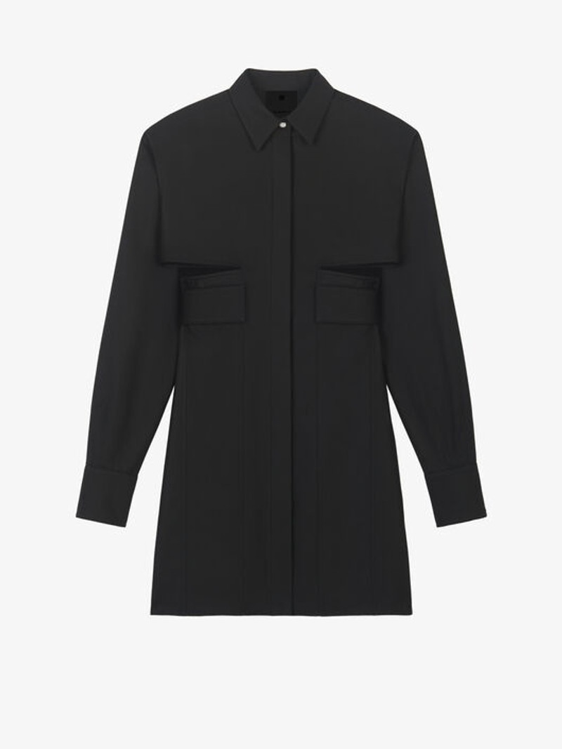 SHIRT DRESS WITH GRAPHIC CUTS 4