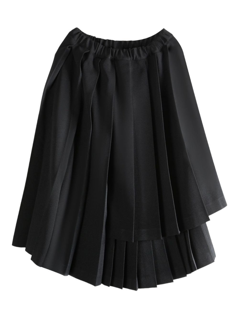 pleated asymmetric midi skirt - 4