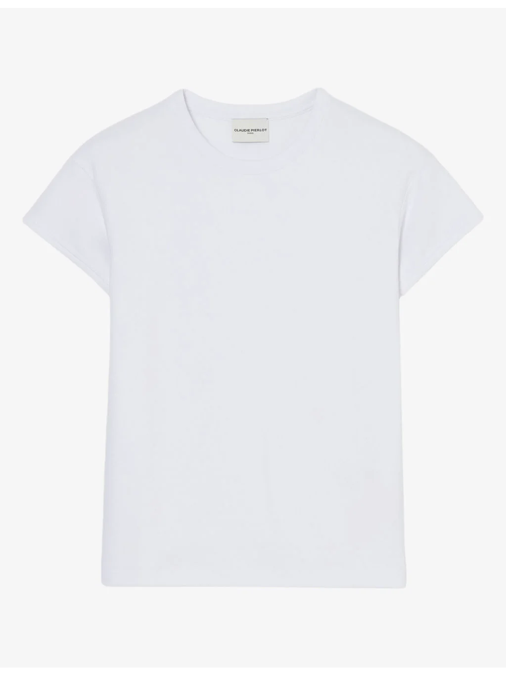Round-Neck Short-Sleeve Cotton T-Shirt - 1