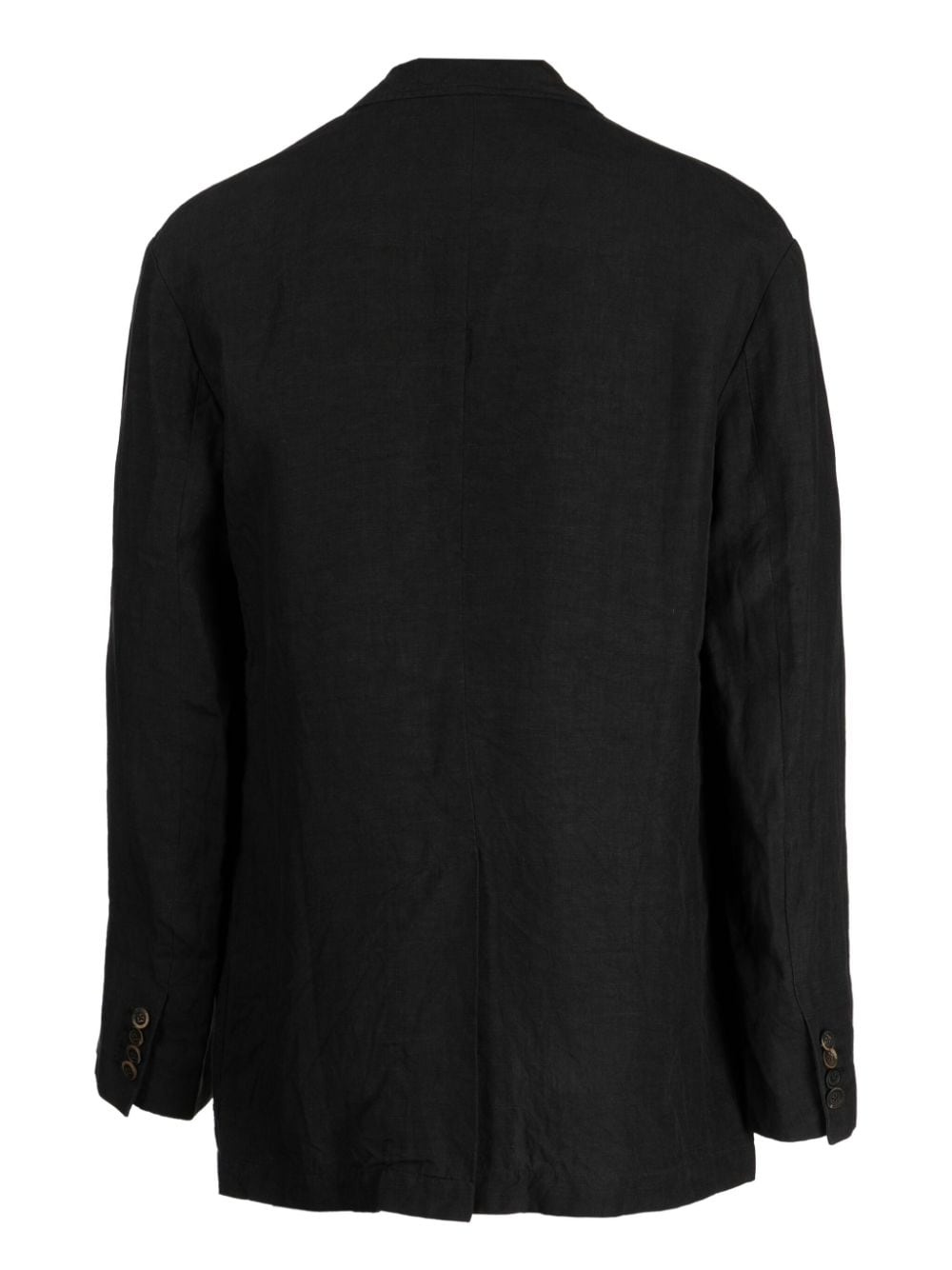 single-breast linen blazer - 3