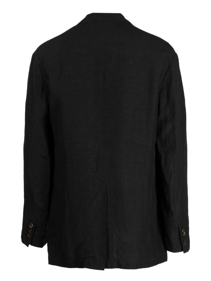 Forme D'Expression single-breast linen blazer outlook