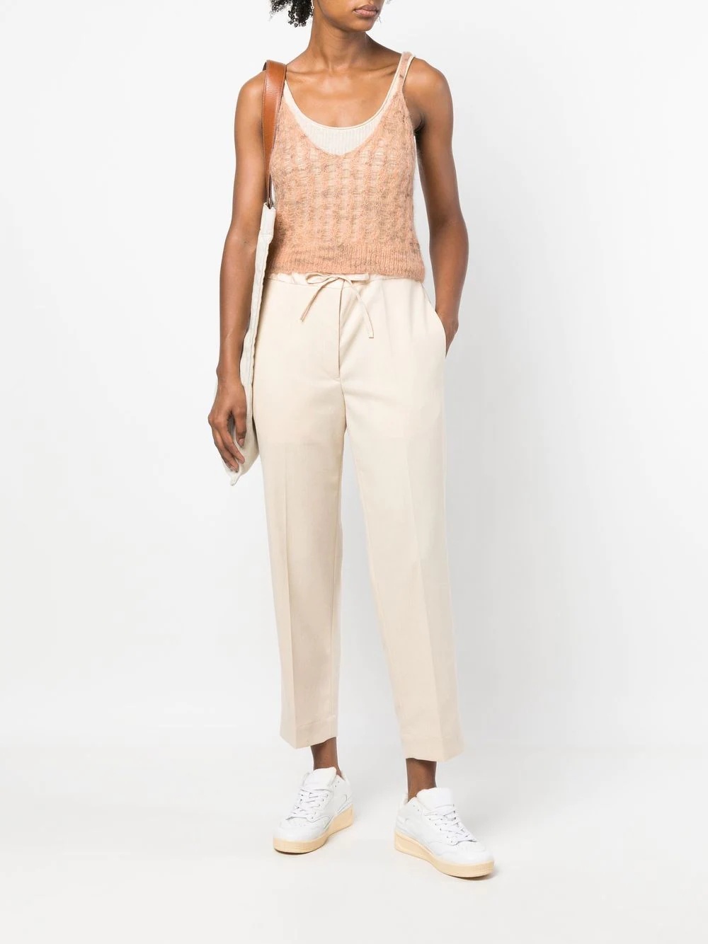 drawstring cropped trousers - 2
