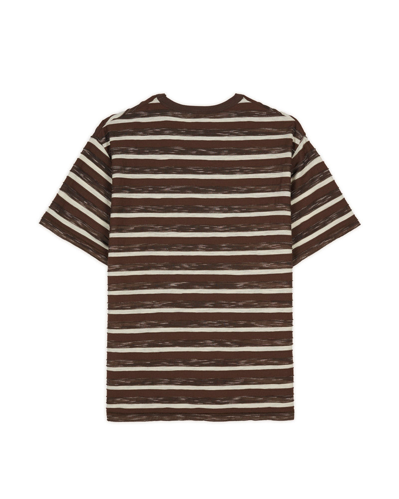 BRAIN DEAD Casey Striped T-shirt - Coffee outlook
