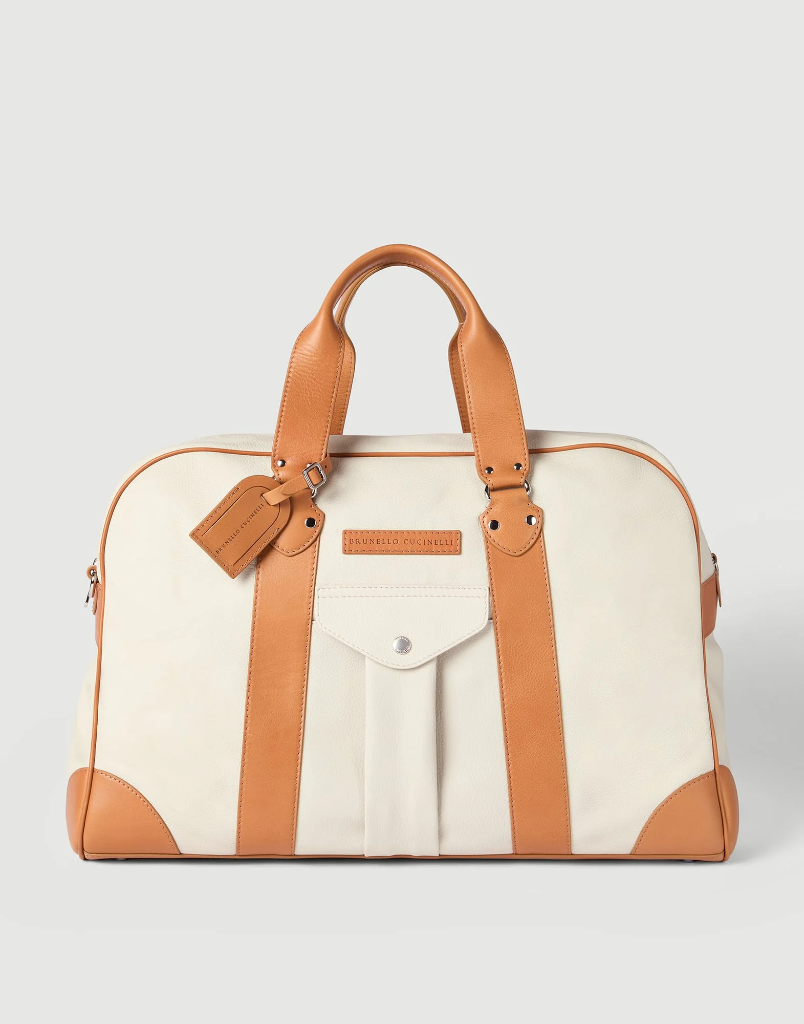Grained calfskin and cowhide street bag - 1