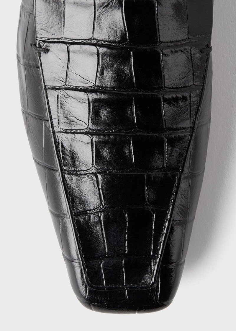 The Travel Loafer black croco 5