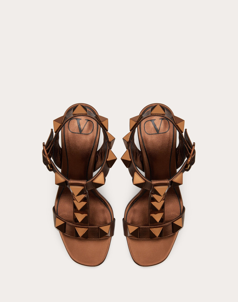 ROMAN STUD METALLIC NAPPA LEATHER AND MATCHING STUD SANDAL 90MM 4