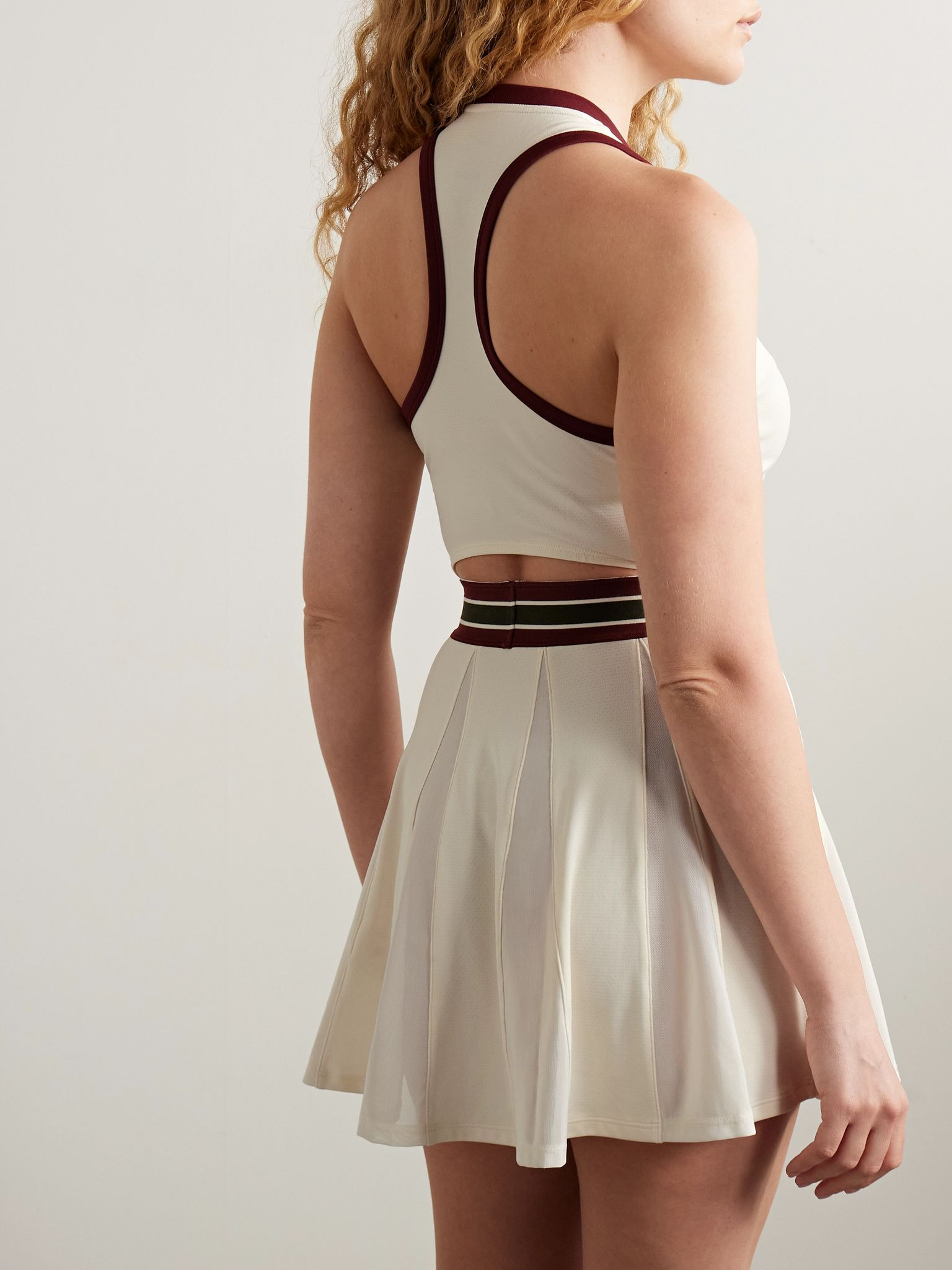 NikeCourt Slam mesh-trimmed Dri-FIT tennis dress Ivory - 3