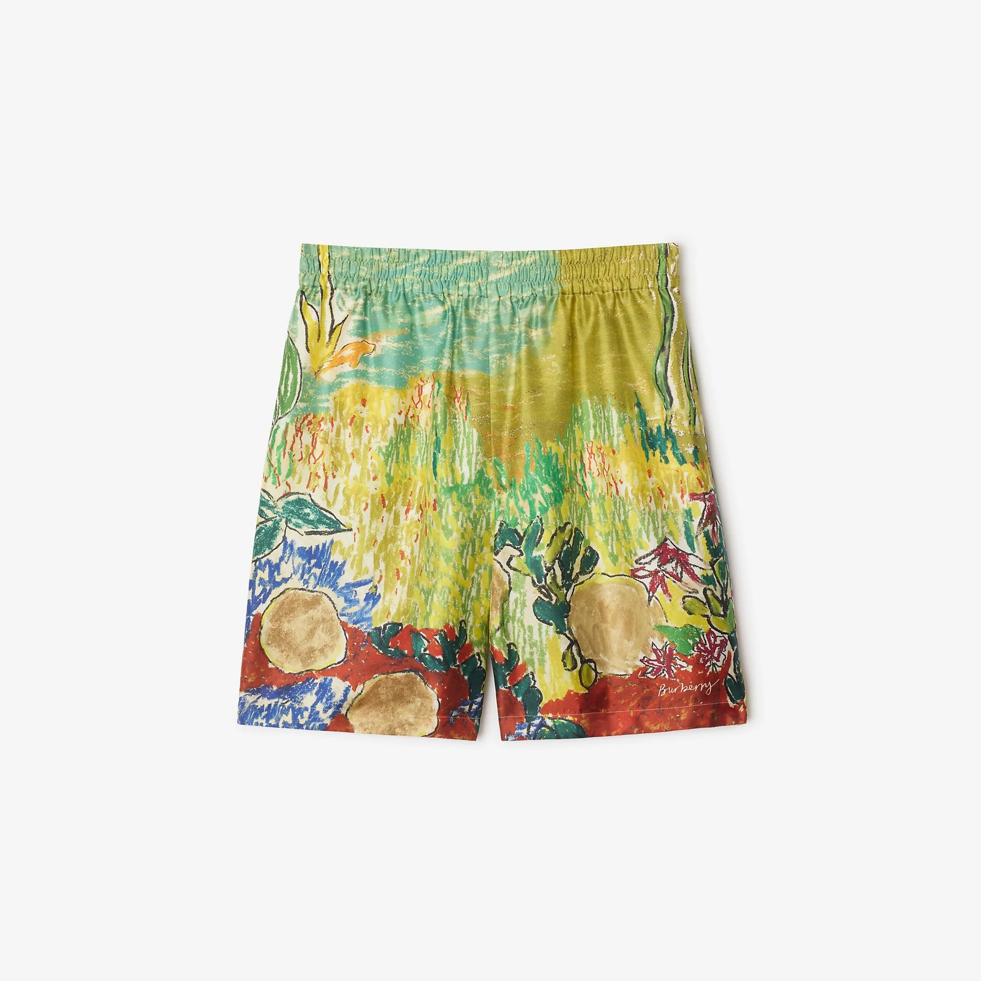 Highgrove Fountain Silk Shorts - 1