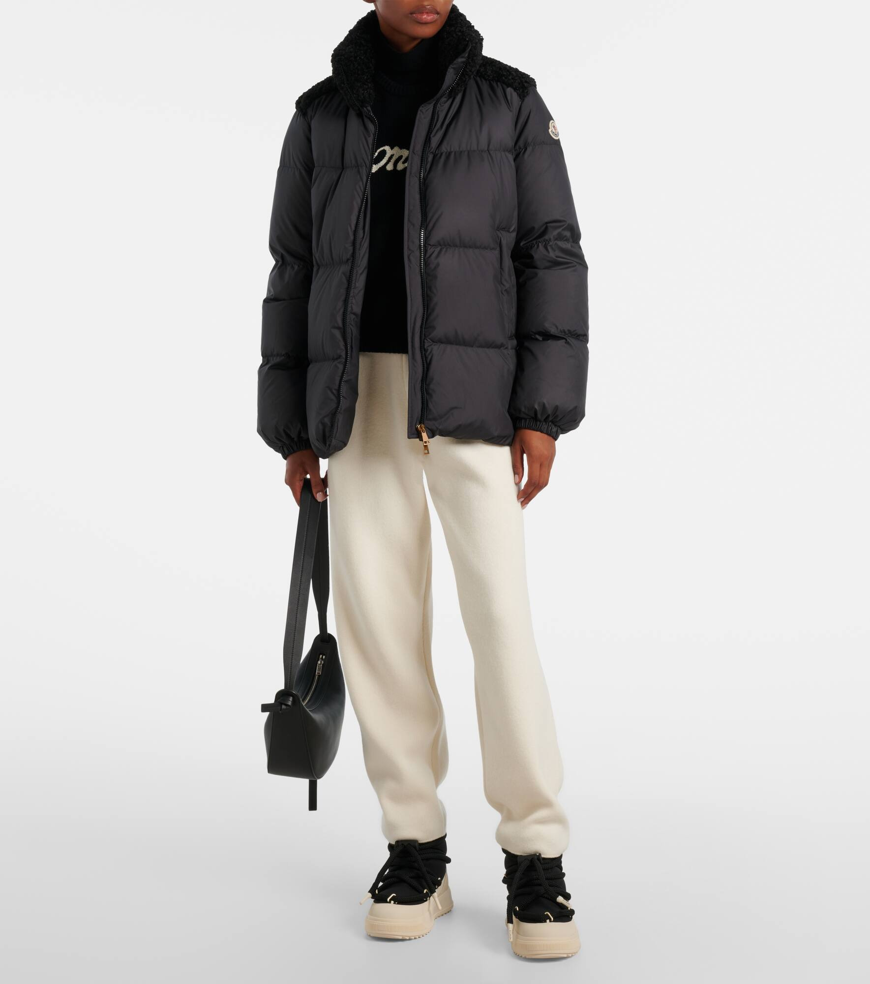 Esnaie fleece-trimmed down jacket - 2