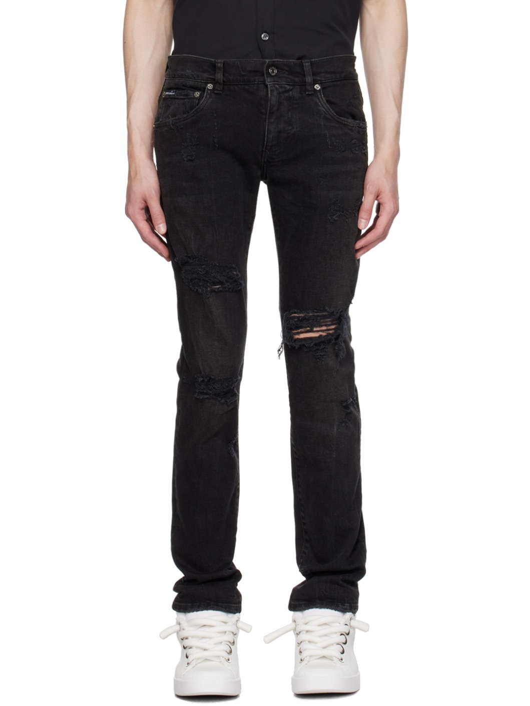 Black Five-Pocket Jeans - 1