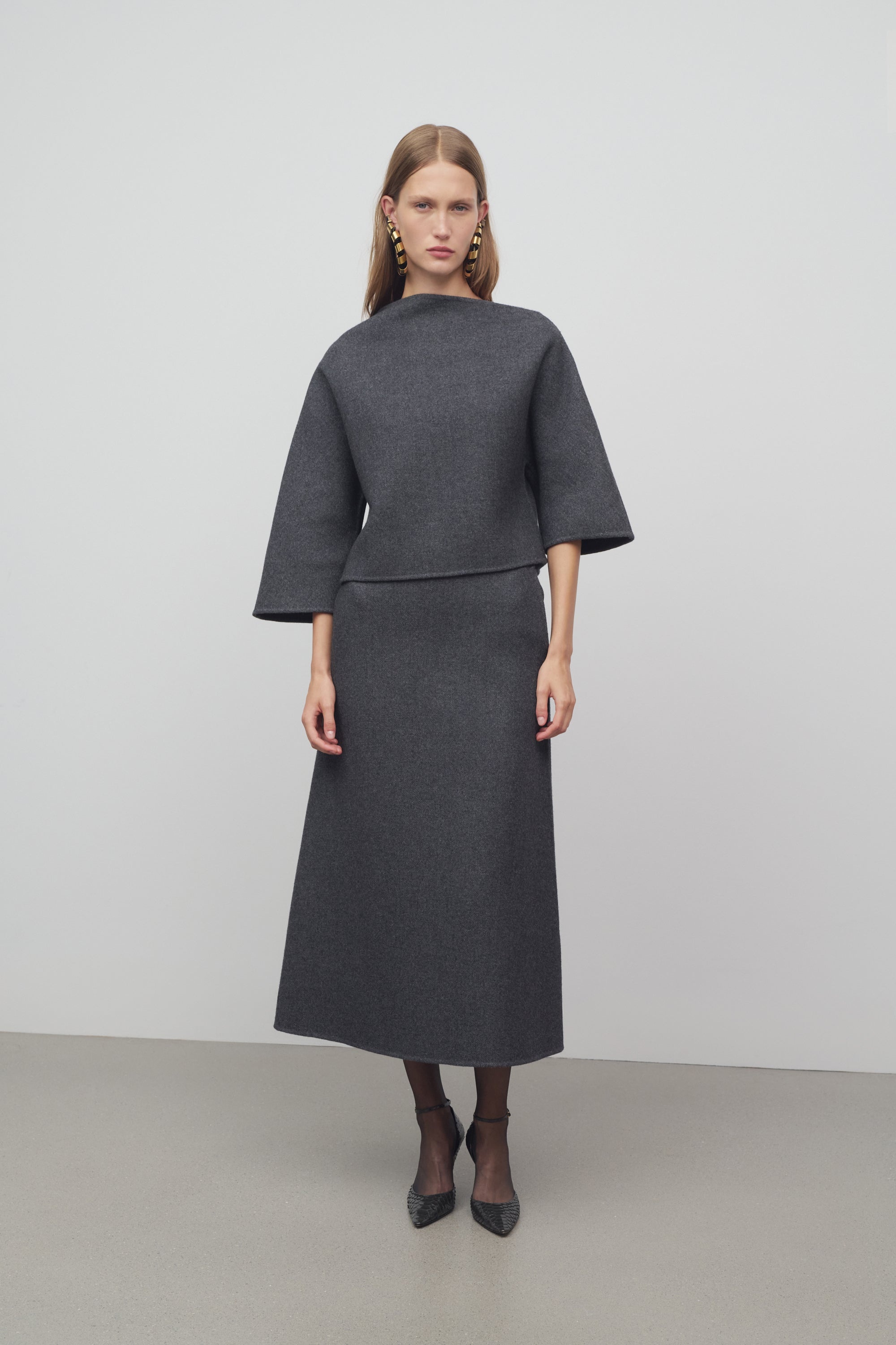 Lison Skirt in Wool and Nylon - 3