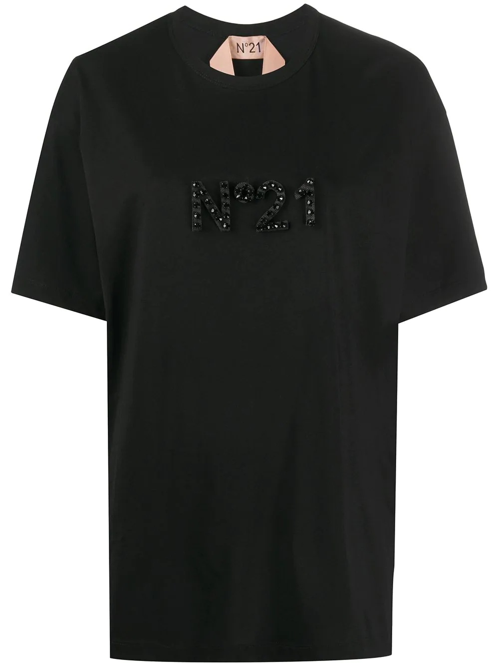 logo-embellished oversize T-shirt - 1