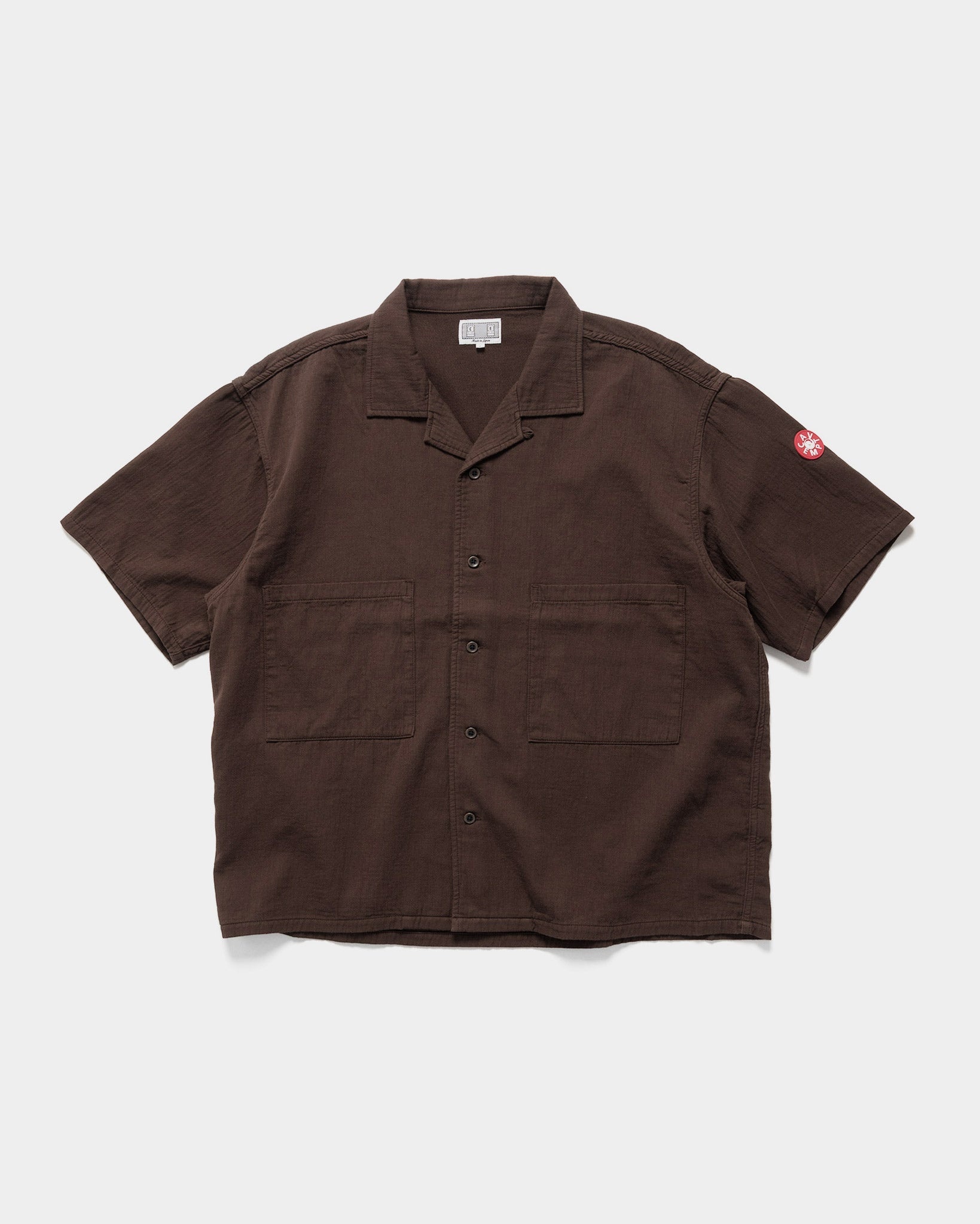 Soft Cw Short Sleeve Open Shirt Brown - 1