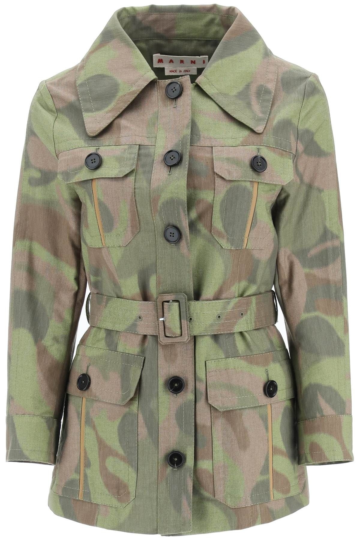 CAMOUFLAGE CHINE' CANVAS JACKET - 1