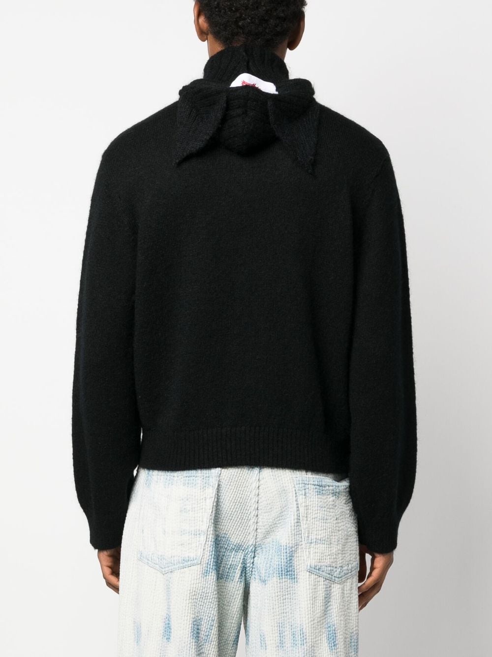 slouchy-hood felted jumper - 4
