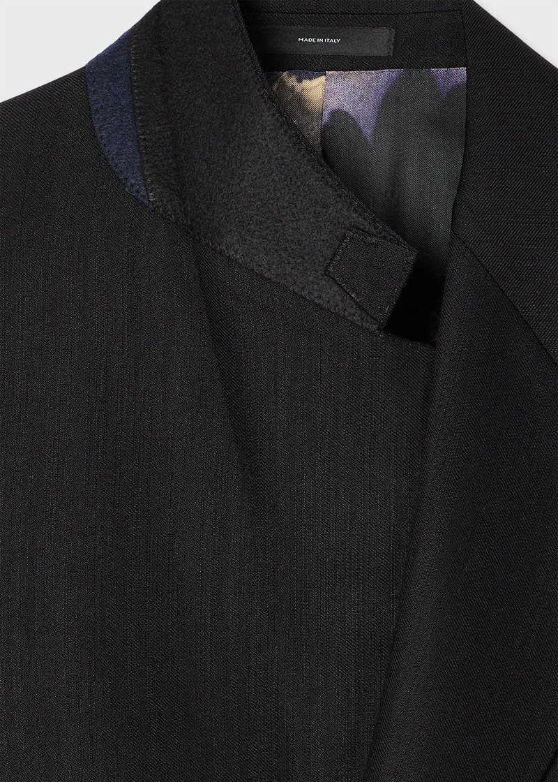 Paul Smith Black Textured Wool-Lyocell Blazer outlook