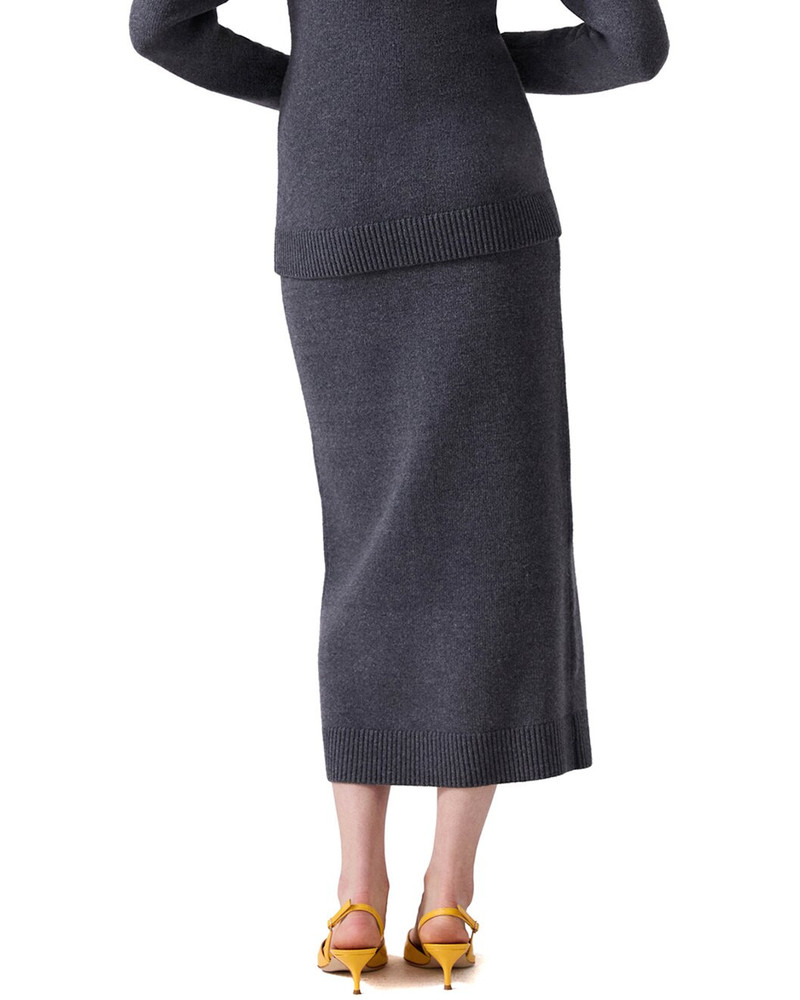 CAROLINA HERRERA Carolina Herrera Button Front Wool & Cashmere-Blend Midi Skirt outlook