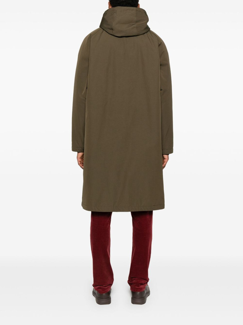 corduroy-trim hooded coat 4