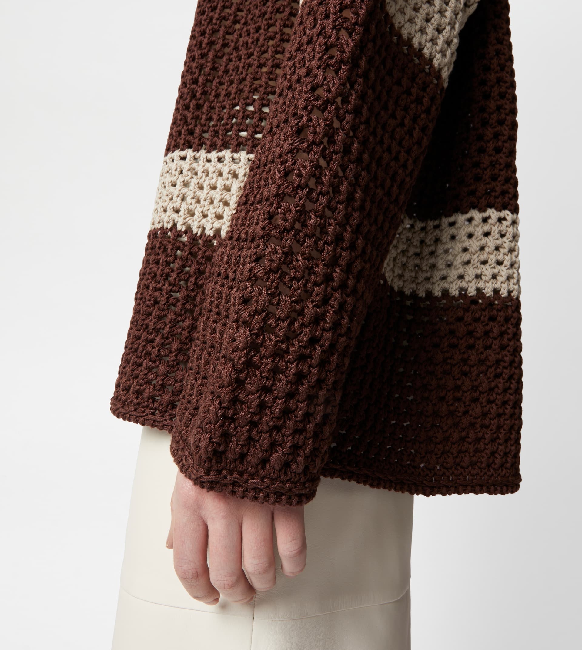 PULLOVER IN COTTON - BEIGE, BROWN - 6