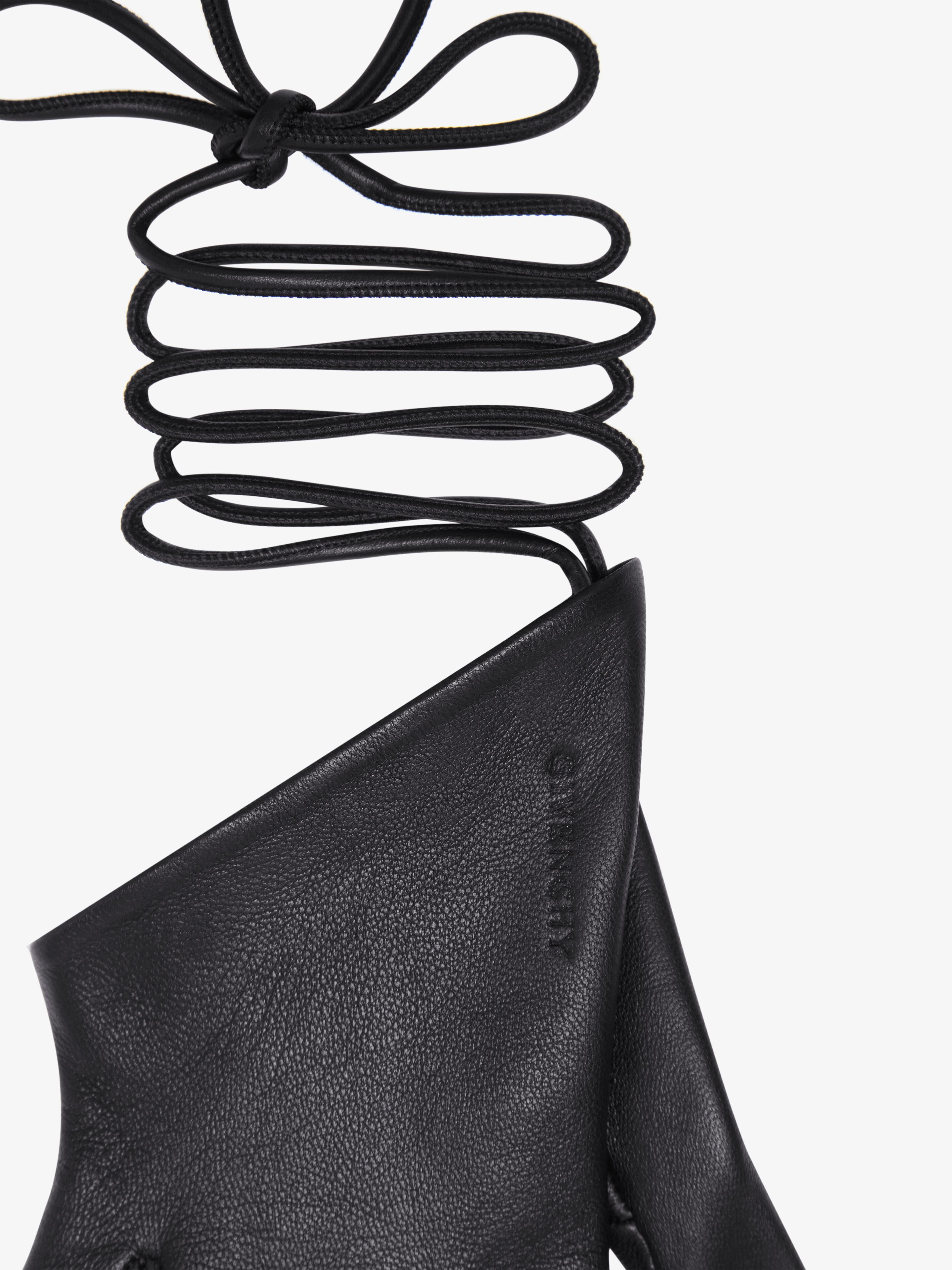 MINI ASYMMETRICAL GLOVES IN LEATHER - 2