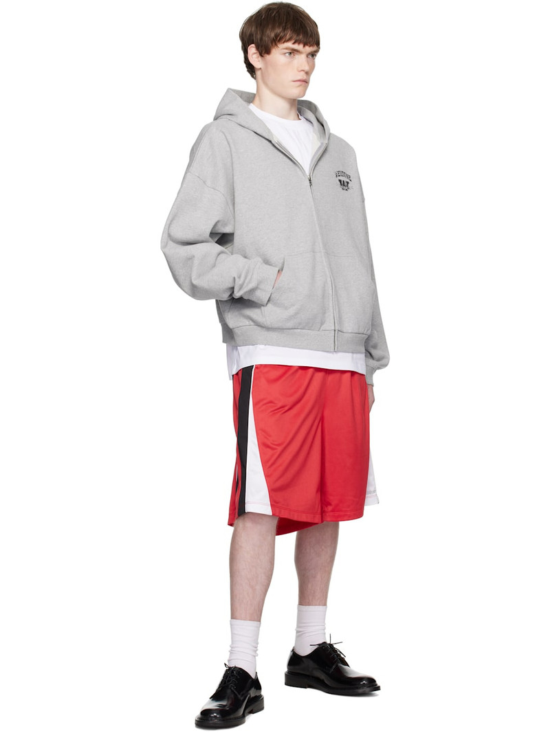 We11done Gray College Zip-Up Hoodie outlook