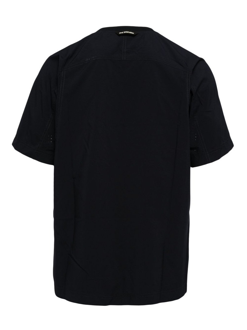 and Wander contrast-stitching panelled T-shirt outlook