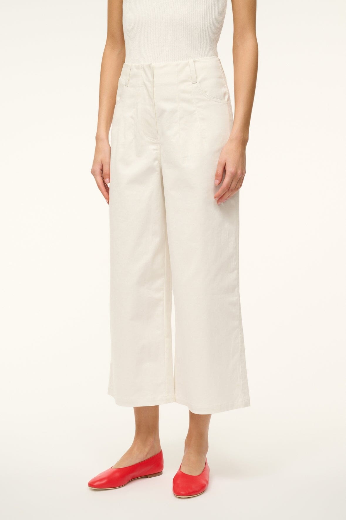 STAUD LUCA PANT IVORY - 3