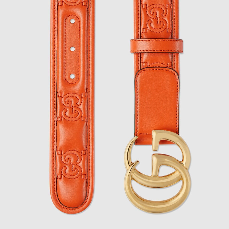 GUCCI GG Marmont Matelassé wide belt outlook