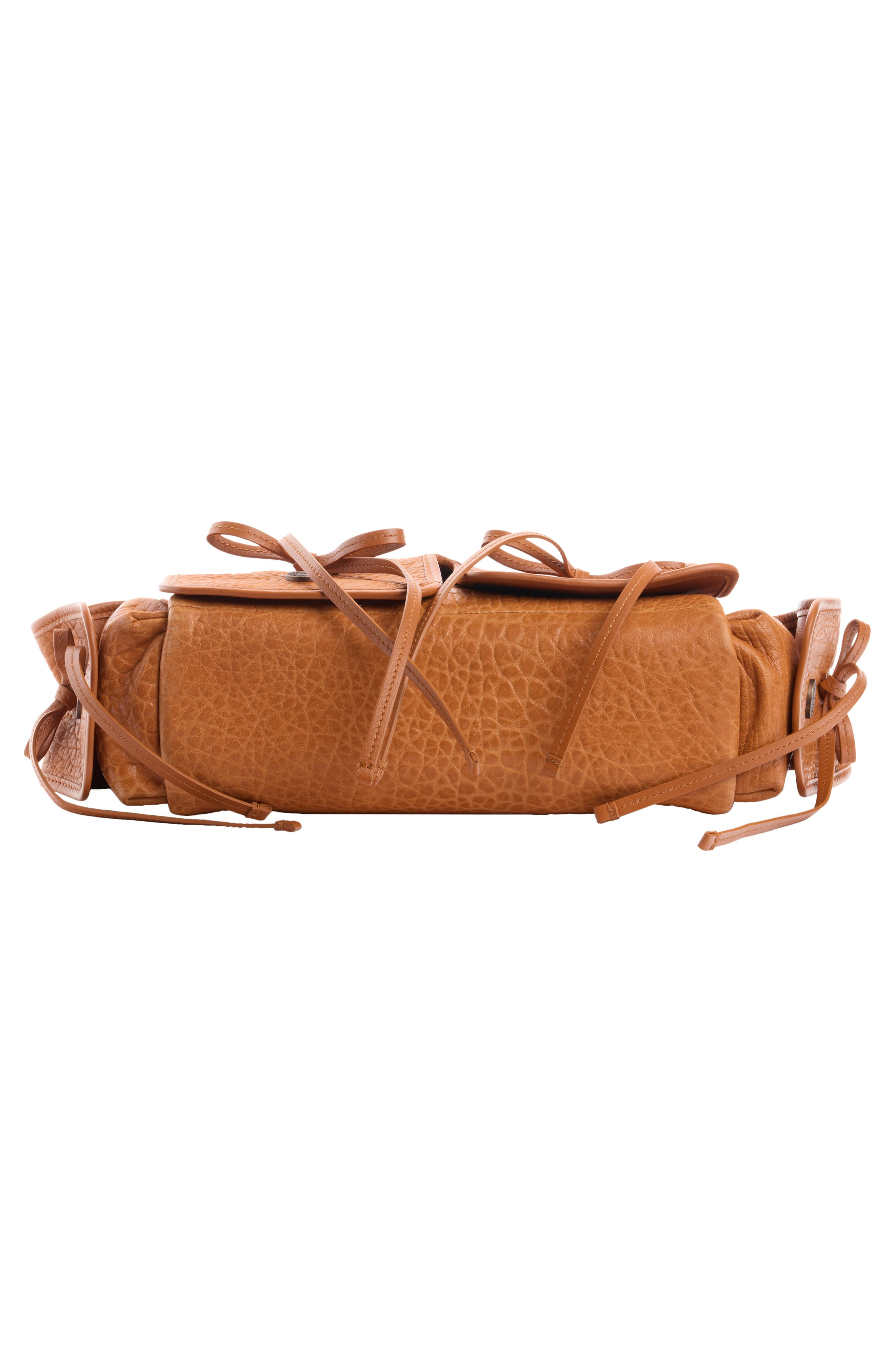 Acne Studios Multipocket Big Grainy Leather Shoulder Bag in Cognac Brown at Nordstrom - 5