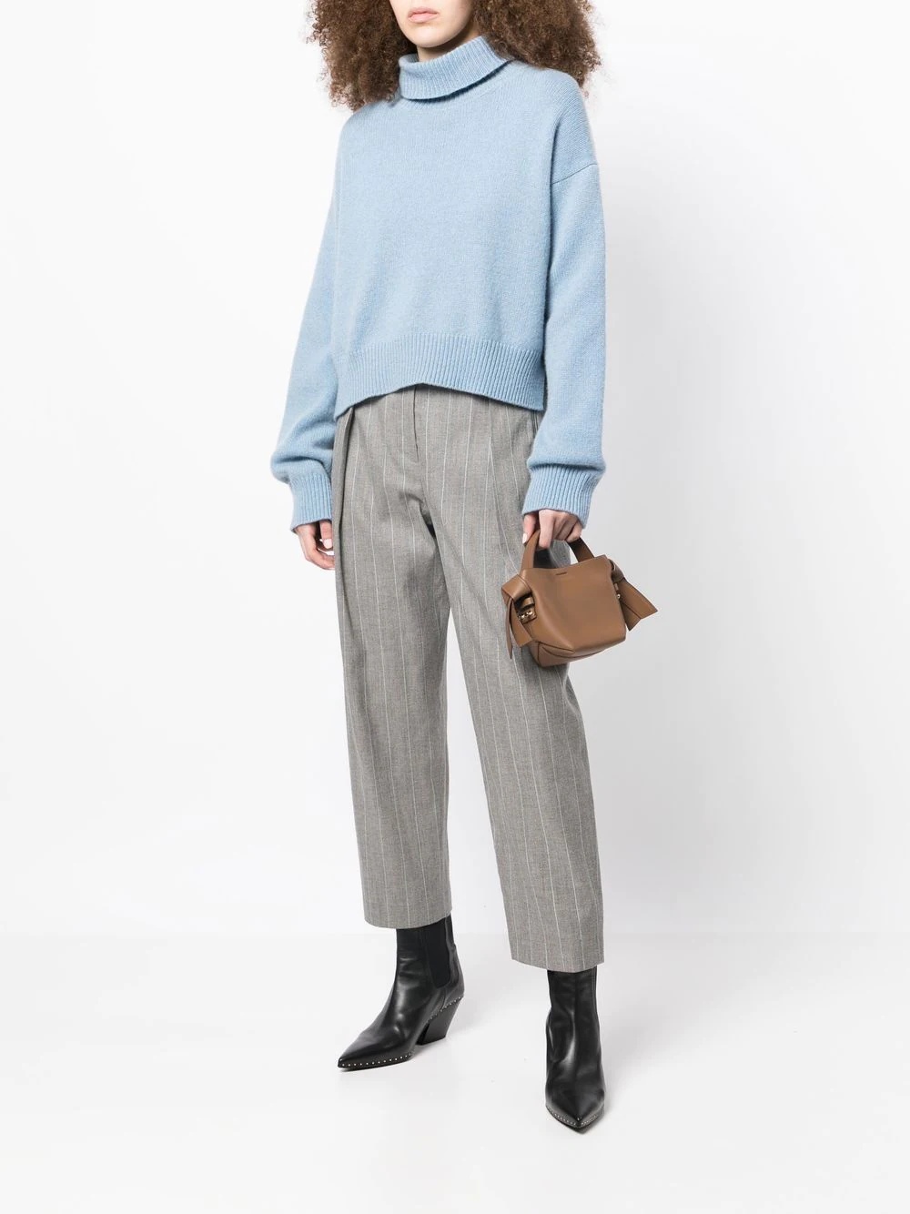 high-waisted tapered trousers - 2