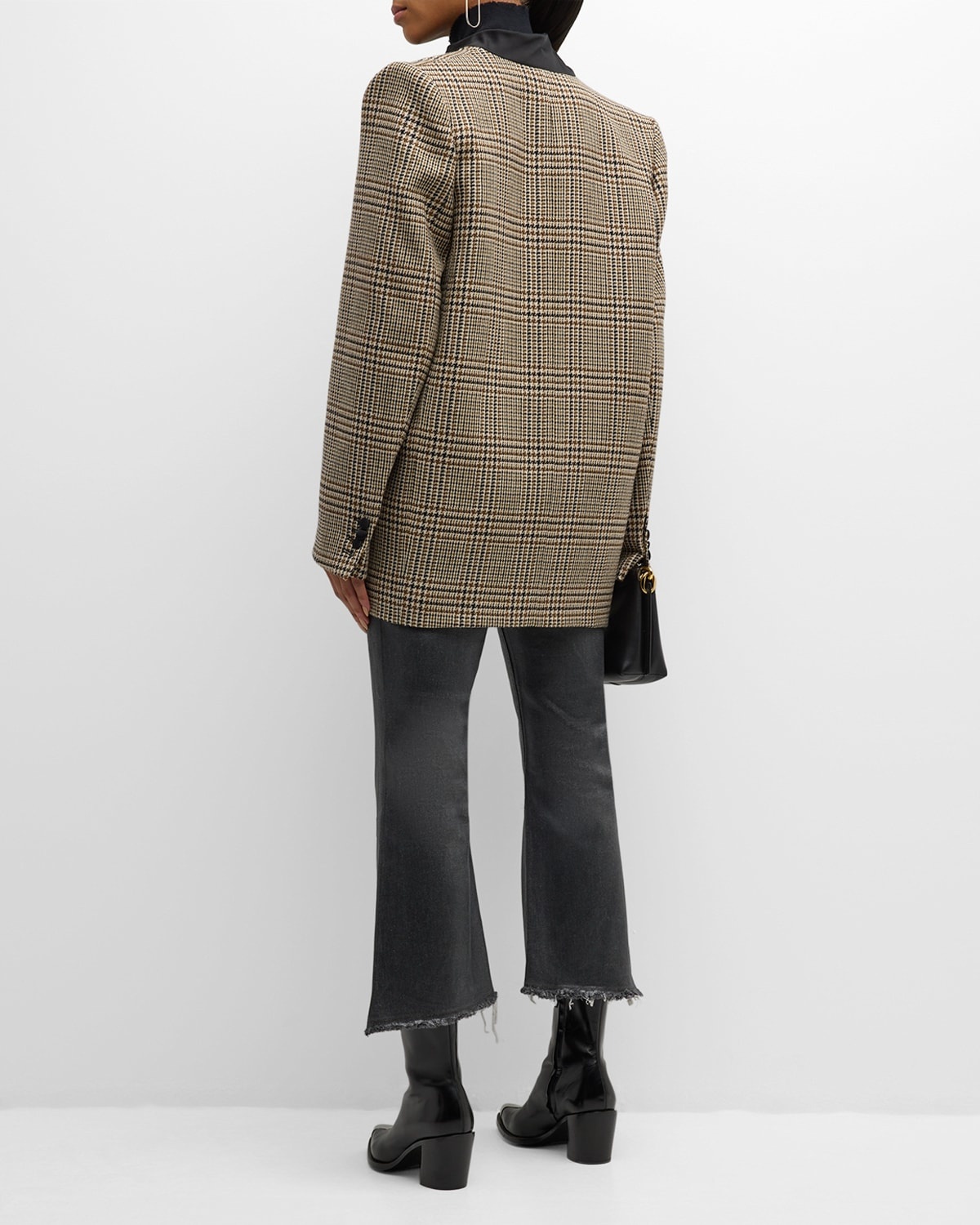 Graphic Elegance Houndstooth Plaid Jacket - 4