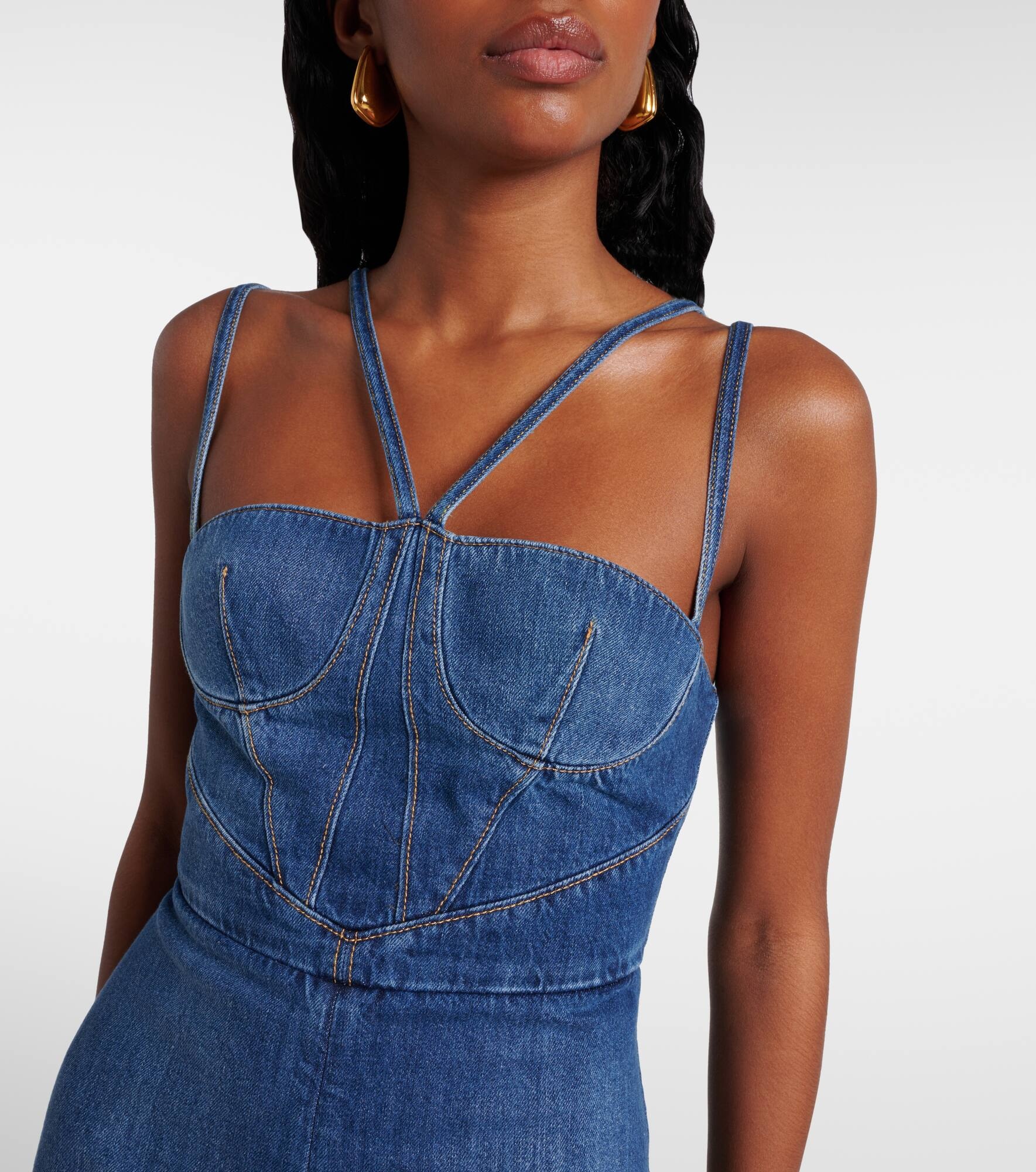 Denim corset dress - 4