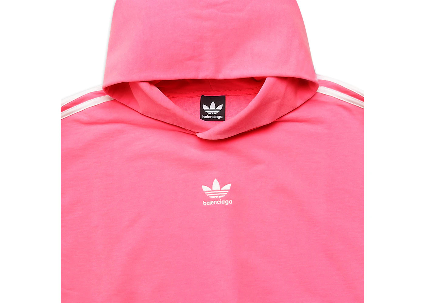 Balenciaga x adidas No Rib Hoodie Medium Fit Neon Pink - 3