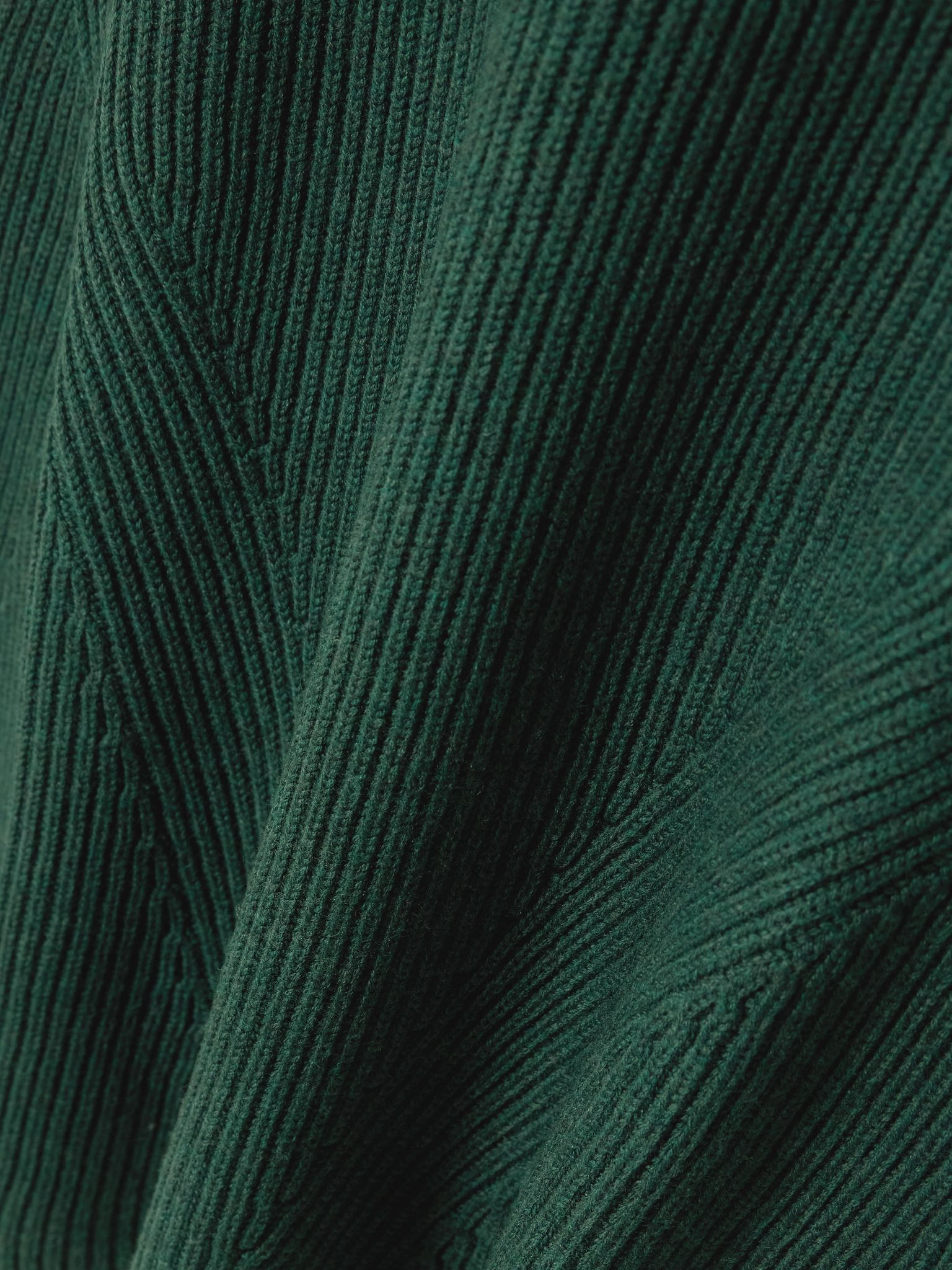Ribbed wool midi skirt Green - 4