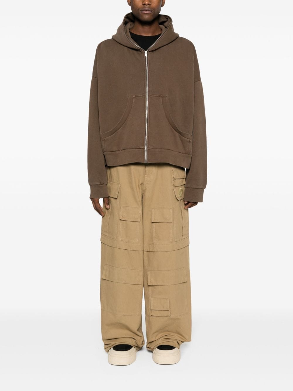 organic-cotton zipped hoodie - 3