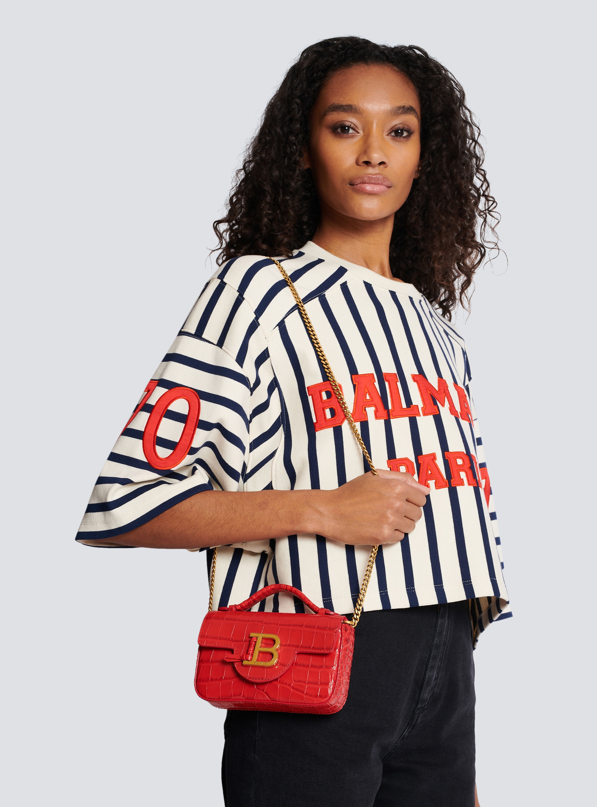 B-Buzz mini bag in crocodile-print leather - 2