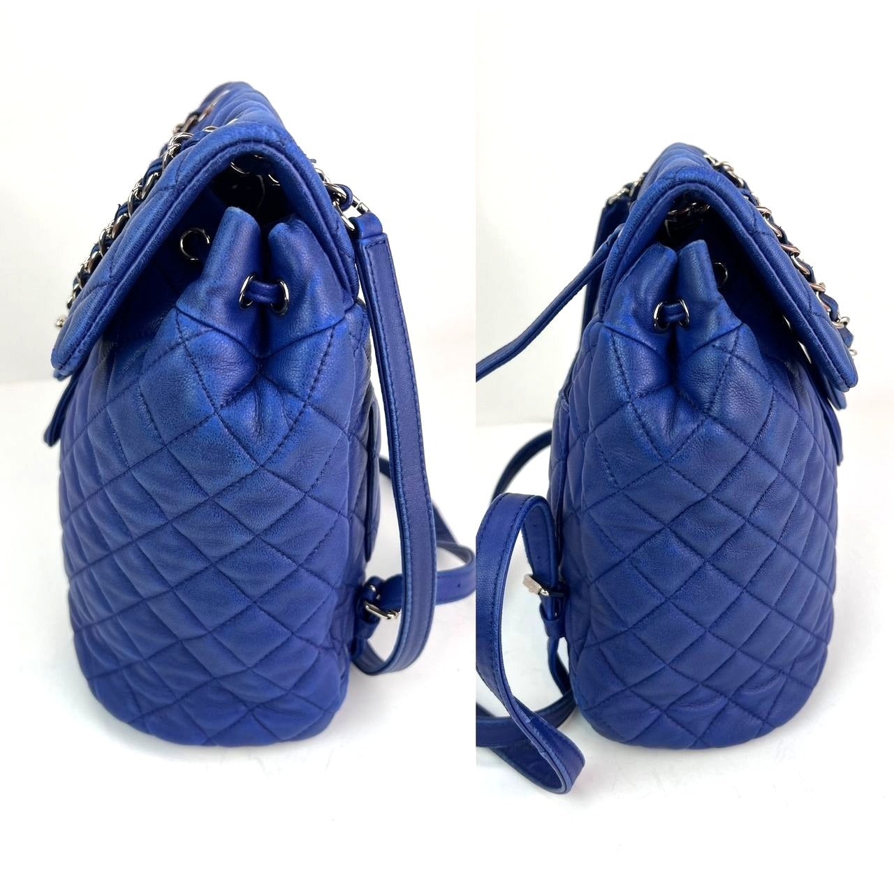 Chanel Lambskin Quilted Small Urban Spirit Blue Backpack - 7