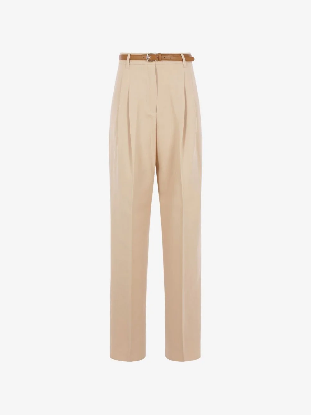 belted pleated trousers - 1