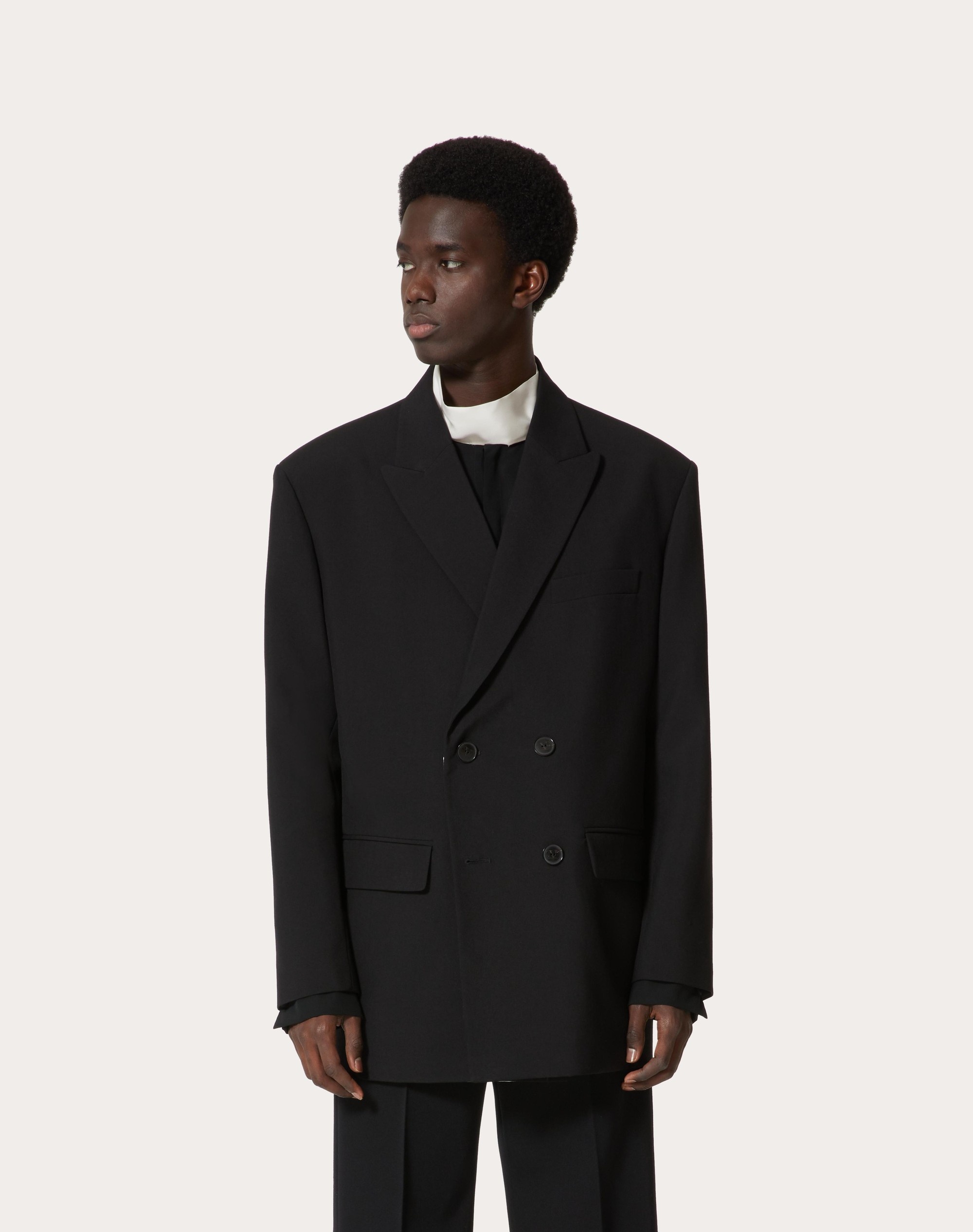 DOUBLE-BREASTED WOOL JACKET - 3