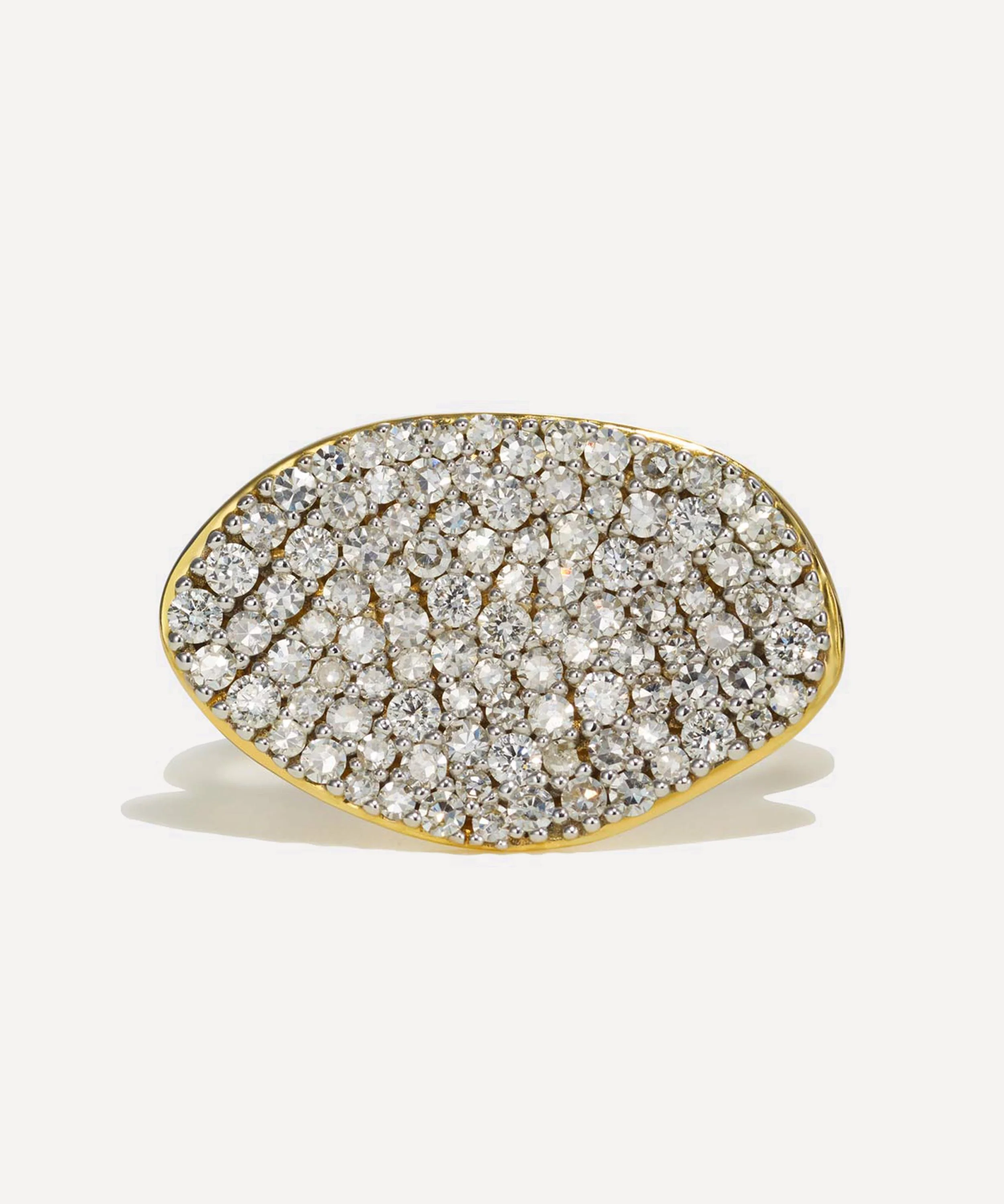 14ct Gold Diamond Cluster Ring - 1