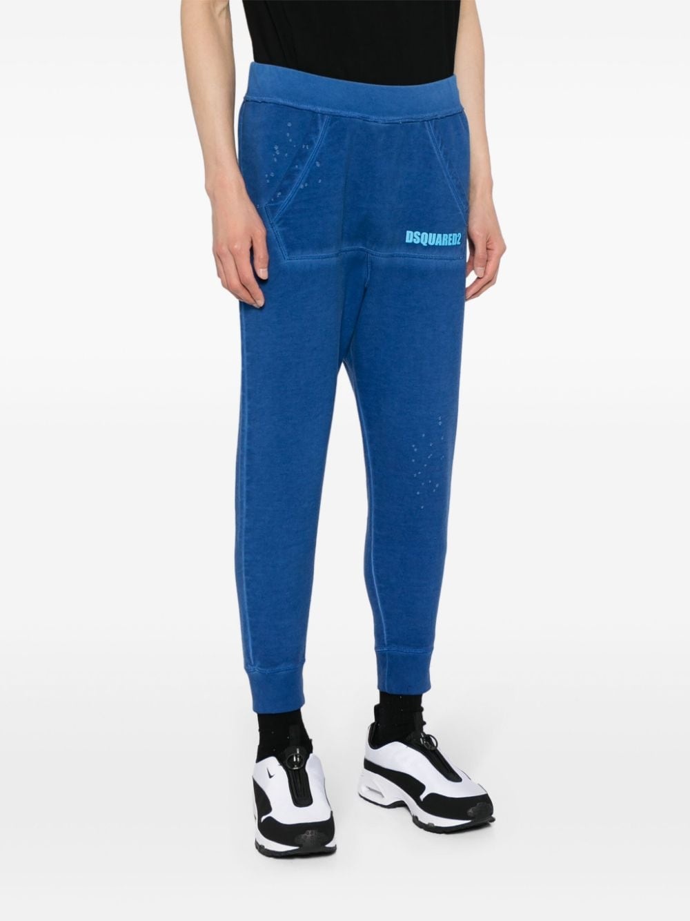 logo-print cotton track pants - 3