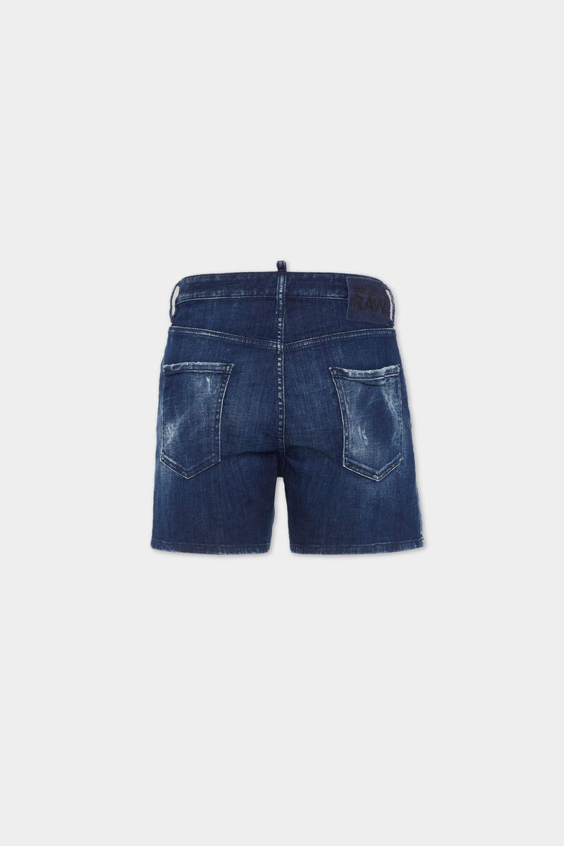 DARK MILKY WAY WASH BRO JEAN SHORTS - 2
